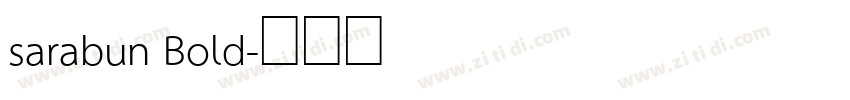 sarabun Bold字体转换